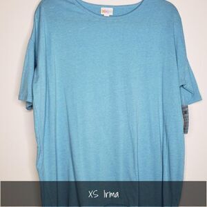 LuLaRoe Irma Tunic Extra Small XS Solid Blue NEW
